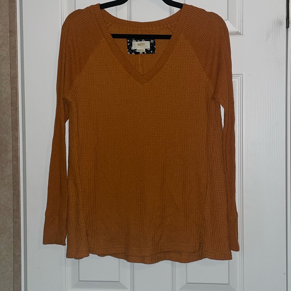 255 orange anthro waffle shirt